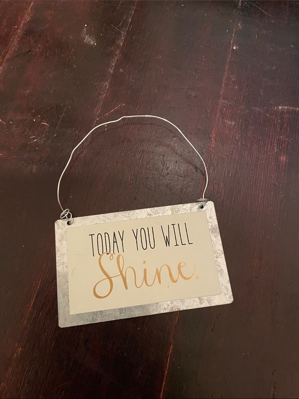 Today You Will Shine - Gold and White Motivational Wall Plaque